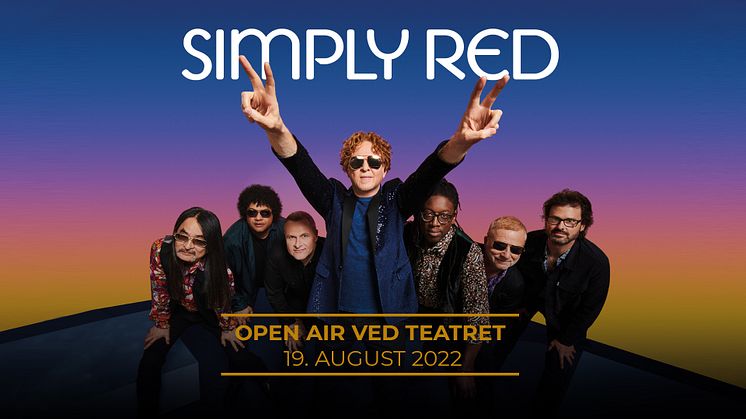 Musikteatret Holstebro offentliggører Simply Red til deres Open Air-koncerter til sommer