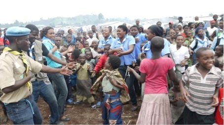 Scouter skapar meningsfull vardag för flyktingbarn i Kongo