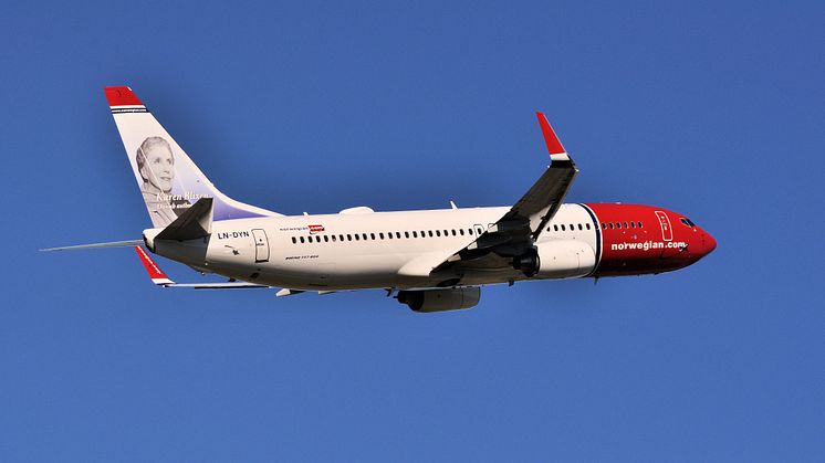 God passagerartillväxt för Norwegian i september