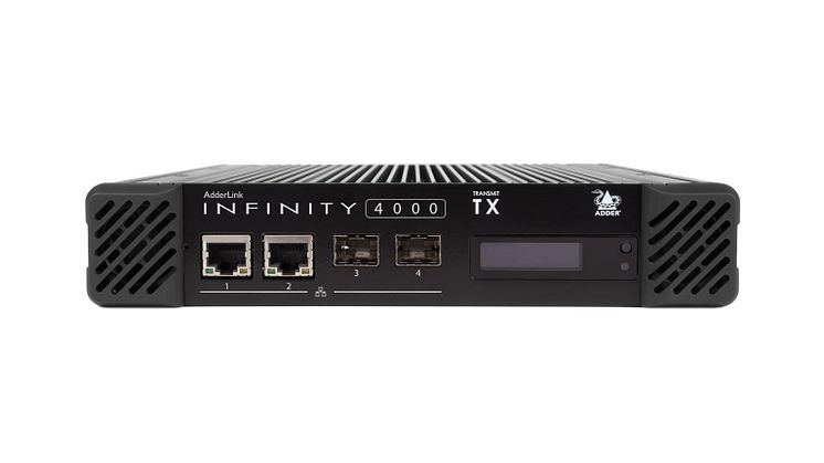 The ADDERLink INFINITY 4000 Series - the world's first dual-head high performance 4K IP KVM matrix over a single fiber