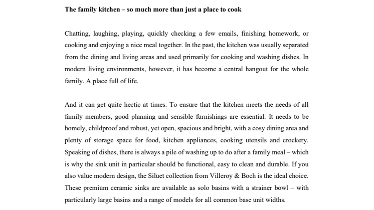 The family kitchen – so much more than just a place to cook