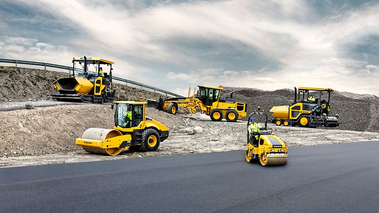 Volvo Construction Equpment - asfaltläggare, vältar och väghyvlar