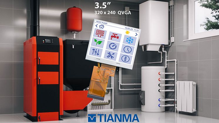 Ny 3,5” QVGA display för HVAC-applikationer inomhus