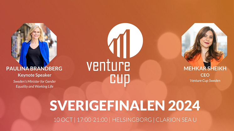 Sverigefinalen i Venture Cup 2024 går av stapeln i Helsingborg den 10:e oktober. Bild: Venture Cup