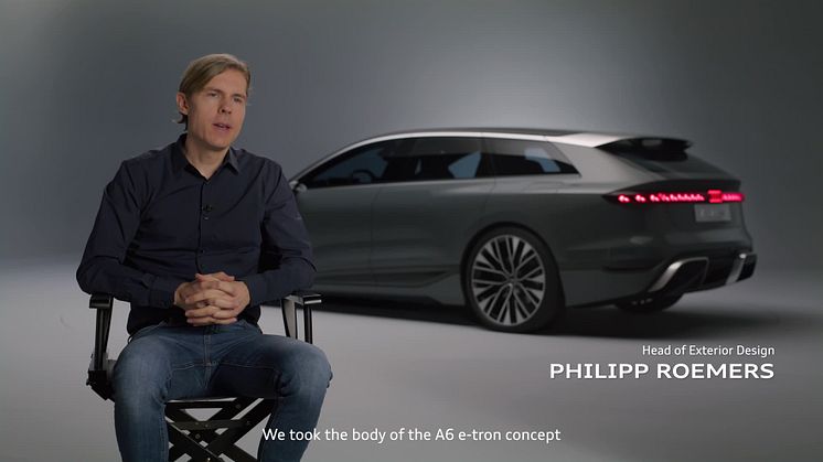 Audi A6 Avant e-trons design forklaret af Philipp Roemers, Head of Exterior Design.mp4