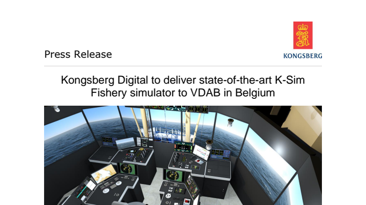 Kongsberg Digital to deliver state-of-the-art K-Sim Fishery simulator to VDAB in Belgium