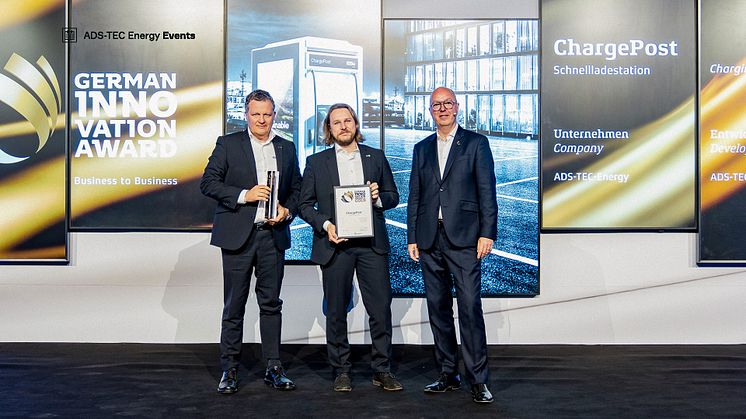 Erneut preisgekrönt: ChargePost von ADS-TEC Energy mit German Innovation Award ausgezeichnet