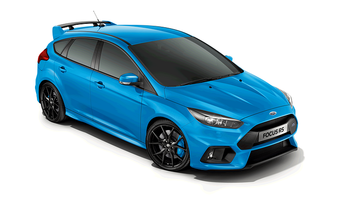 Ford Focus RS i färgen Nitrous Blue