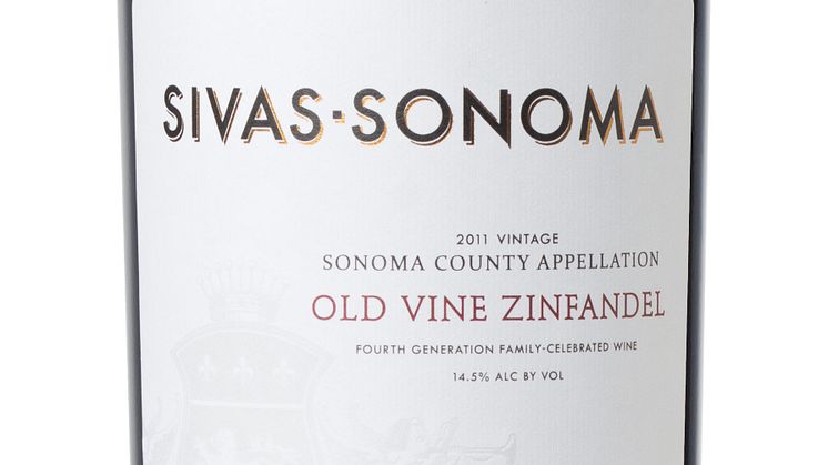 Guldmedalj till Sivas-Sonoma Old Vine Zinfandel