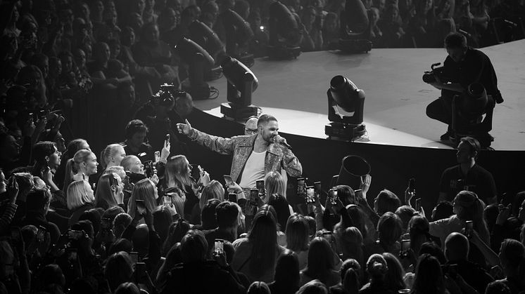 Livefoto fra Oslo Spektrum, 20. januar 2024. Foto: Hedda Mikkelborg