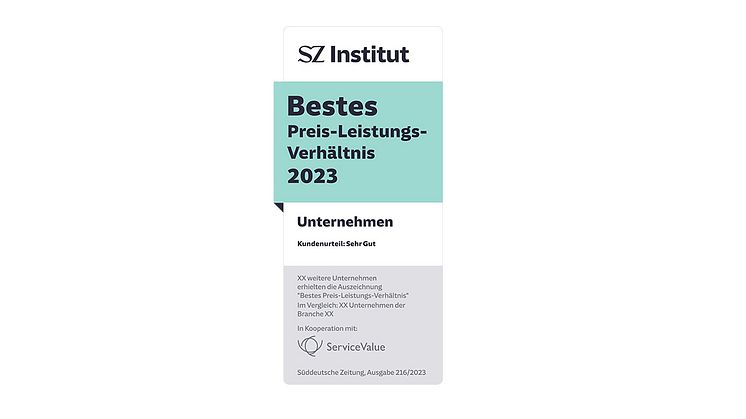 Ausgezeichnete Preis-Leistungs-Verhältnisse 