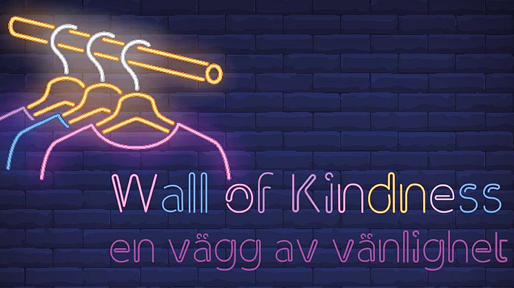 Wall of Kindness är på plats på Stora torg i Kristianstad 15-19 februari.