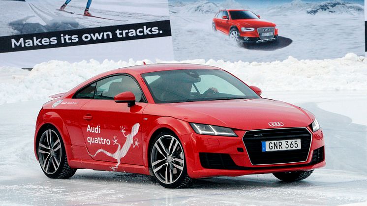 Audi bjuder på avancerad körning under Skid-VM i Falun