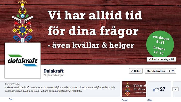 Kundkontakt på Facebook