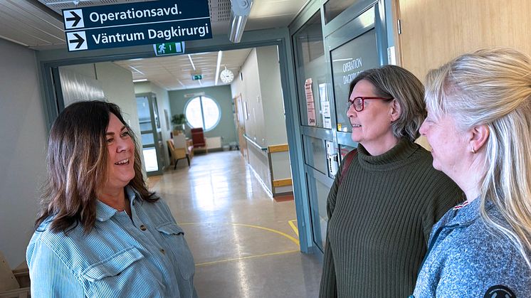 Karin Hoff, Marita Andersson och Kickan Andersson ansvarar för Norrtälje sjukhus registrering i kvalitetsregistret SPOR.