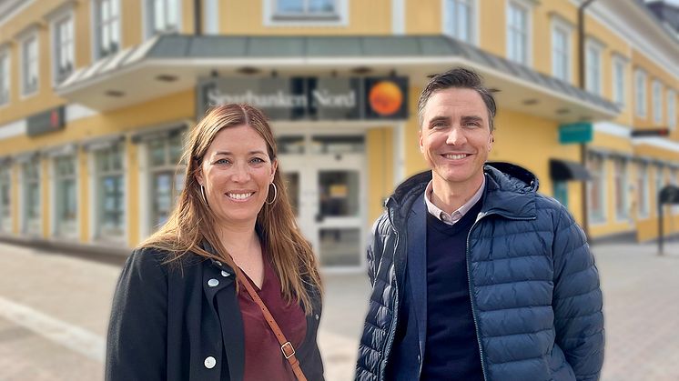 — En levande handel är en förutsättning för att skapa platser där människor vill leva och bo, säger Annika Sandberg och Sebastian Wredenberg, Sparbanken Nord.