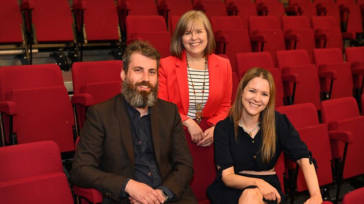 Pictured from left to right: Thomas Pollet, Jamie Callahan and Clare Cook.