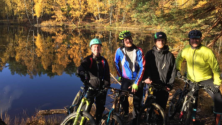 Some of our MtB enthusiasts - Karin,  Mikael, Niclas and Patrick out 'joyriding'