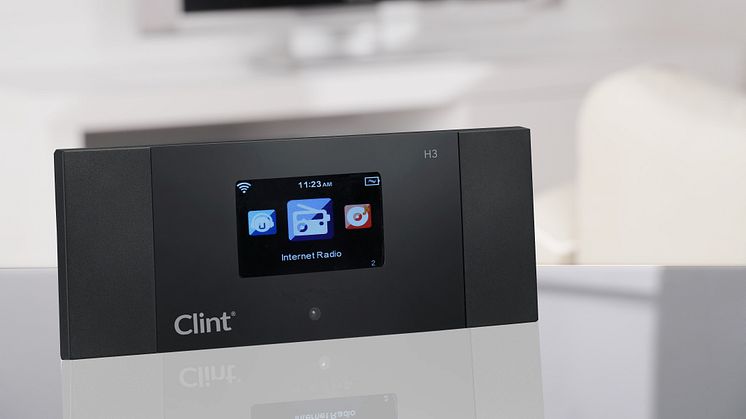 Med Clint H3 (Radio and Streaming adaptor) koblet til HiFi-anlægget får du adgang til den nyeste musikstreaming teknologi (DLNA)