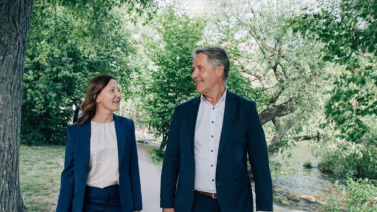 Malin Larsson VD Luleå Energi och Johan Svenningsson VD Uniper Sverige. Foto Stellan Stephenson