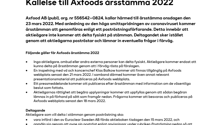  Kallelse till Axfoods årsstämma 2022.pdf