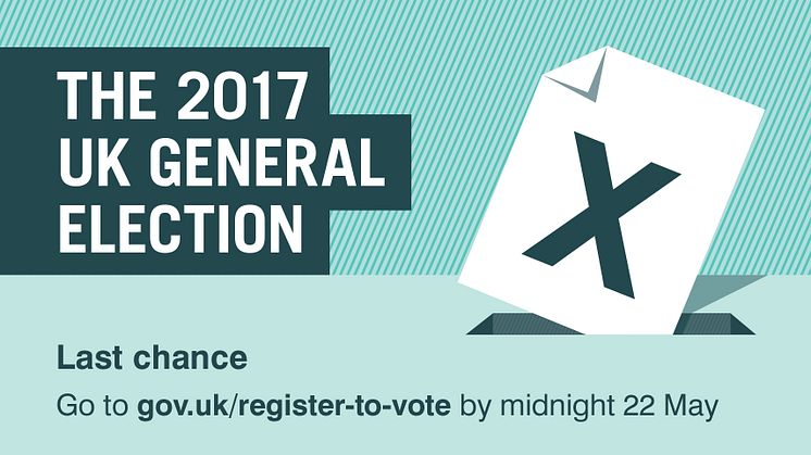 Just four days left to register to vote in the General Election