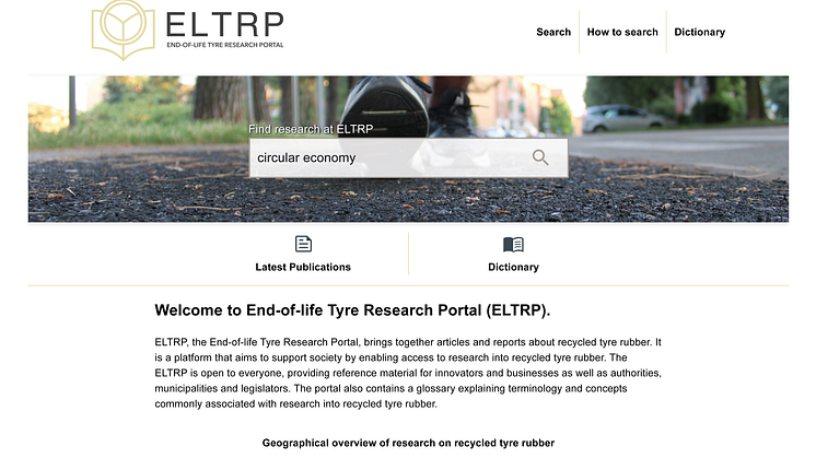 The world’s first research portal for recycled tyre rubber