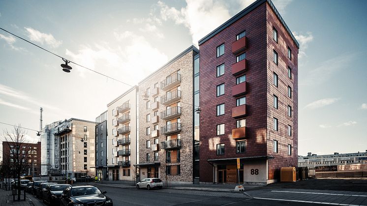 Brf Framsidan, Haninge, blir ett av de projekt som blir först ut med robotvisningar. Foto: Hannes Söderlund