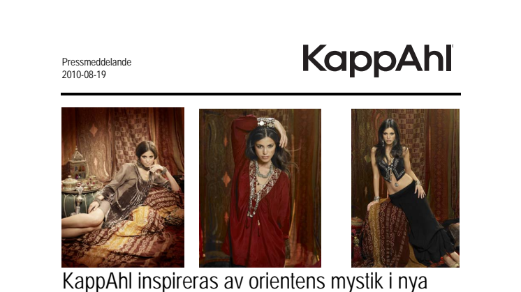 KappAhl inspireras av orientens mystik i nya Vintage Stories