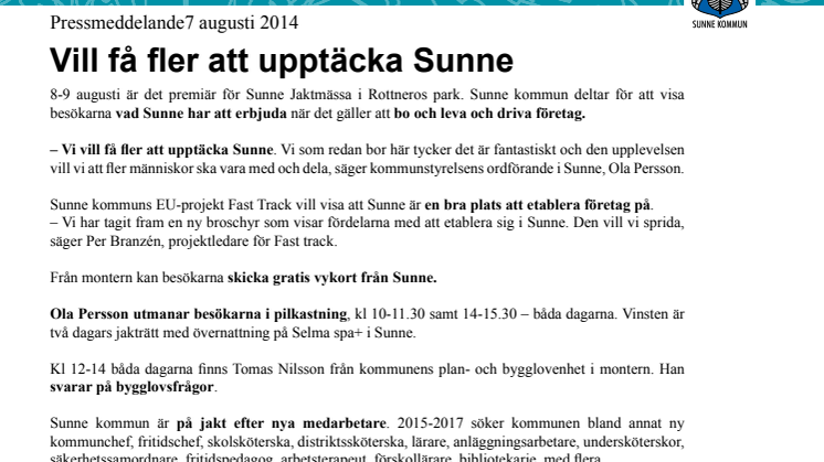 Vill få fler att upptäcka Sunne