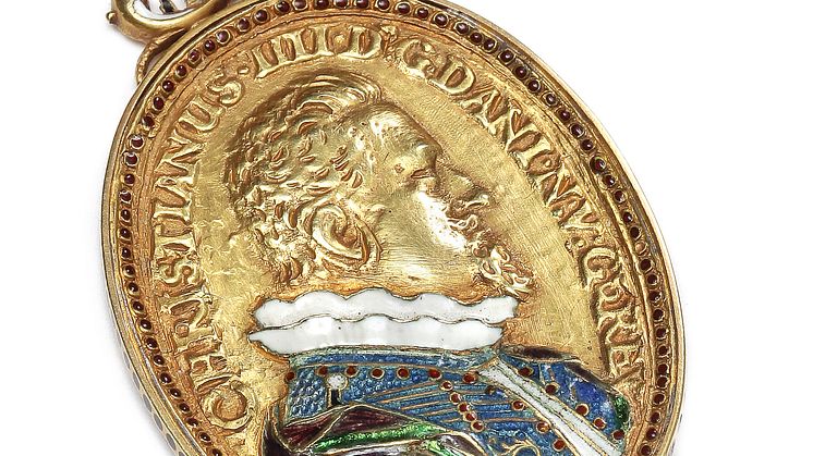 Kontrafejmedaille u. år (før 1625), guld og emalje, Jakob van Doordt / Nikolai Schwabe, cf. G 36,  JS 230