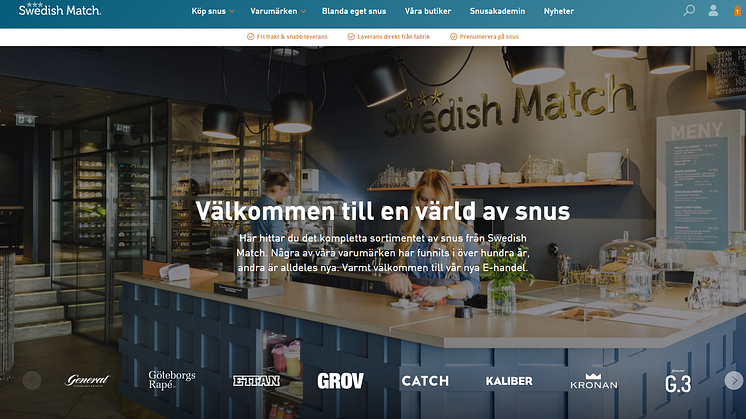 Ny e-handelstjänst från Swedish Match – hela sortimentet tillgängligt online
