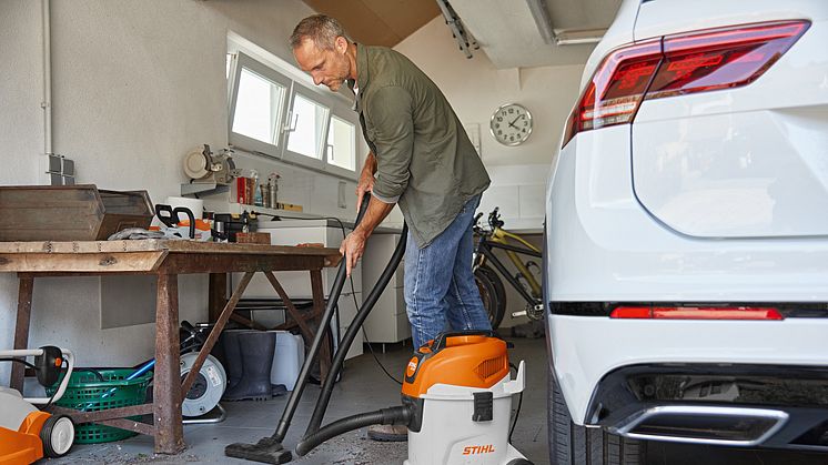 Nyhet: hendig, lett grovstøvsuger. Foto: STIHL