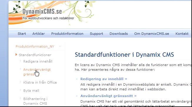 Dynamix CMS, ny version ute nu. Publiceringsverktyget för utvecklare och webbredaktörer