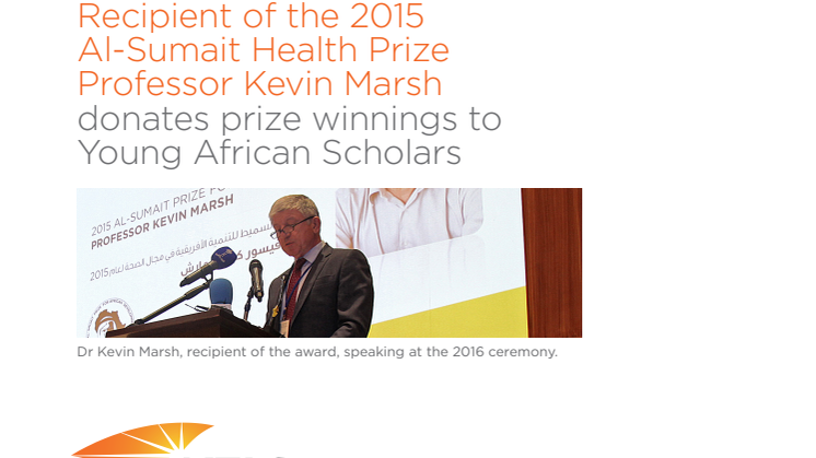  Innaugural Al-Sumait Prize winner donates entire one million dollar prize to African Science Development