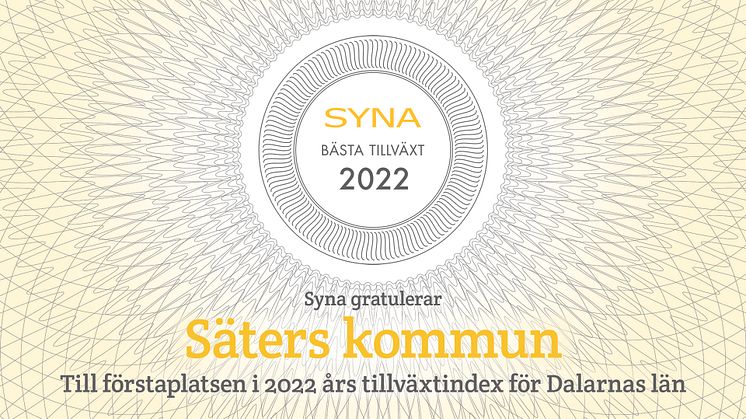 Säter har bäst tillväxt i Dalarna