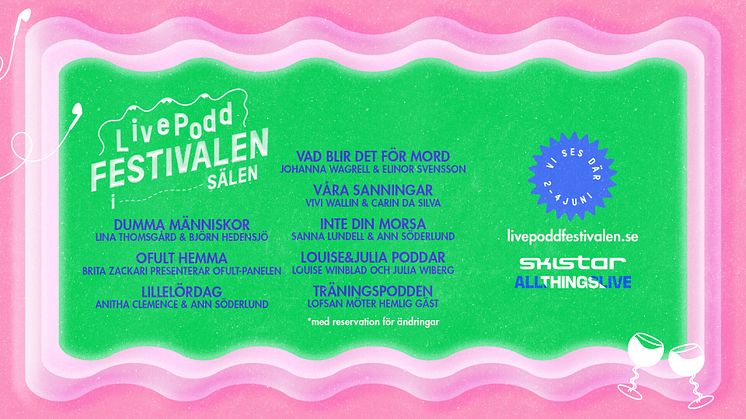 All Things Live och SkiStar arrangerar Sveriges första livepoddfestival