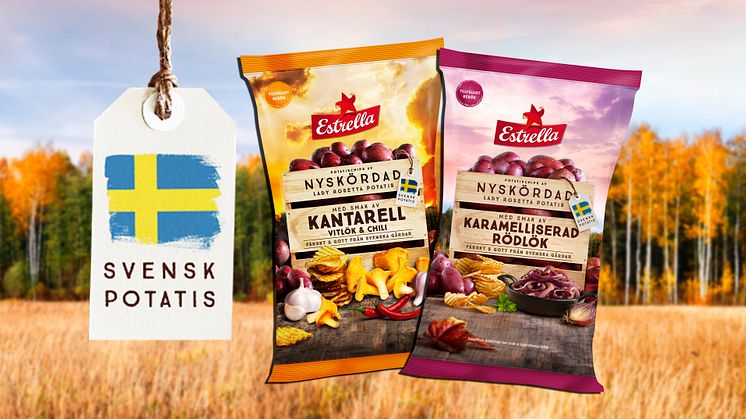 Estrella tillfälliga höstsmaker 2020: Kantarell, Vitlök & Chili och Karamelliserad Rödlök