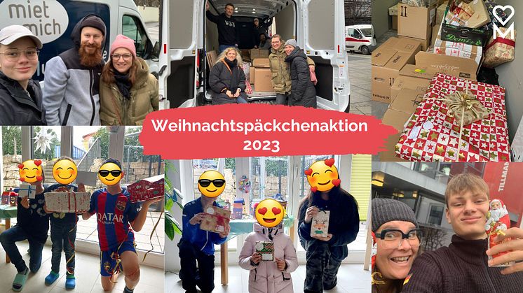 In drei Teams mit drei Transportern verteilte wurden die Geschenke an die Kinder in den Einrichtungen geliefert. 