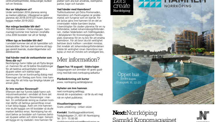 Pressinbjudan: Guidad båttur visar vägen mot nya stadsdelen i Norrköping