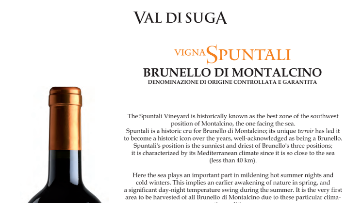 Vingårdsbetecknad vinlåda från Val di Suga Brunello di Montalcino i begränsad upplaga på Systembolaget