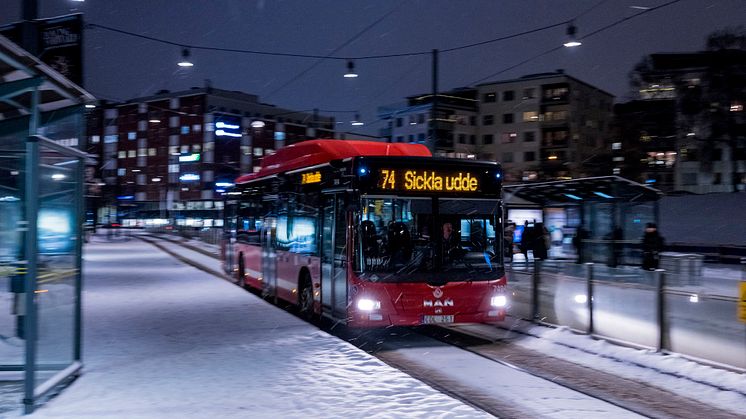 Bussar och dåligt väglag