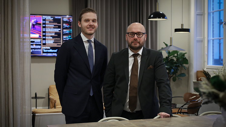 Johannes Westin och Mikael Henriksson, Senior Wealth Managers på Vinga Wealth Management