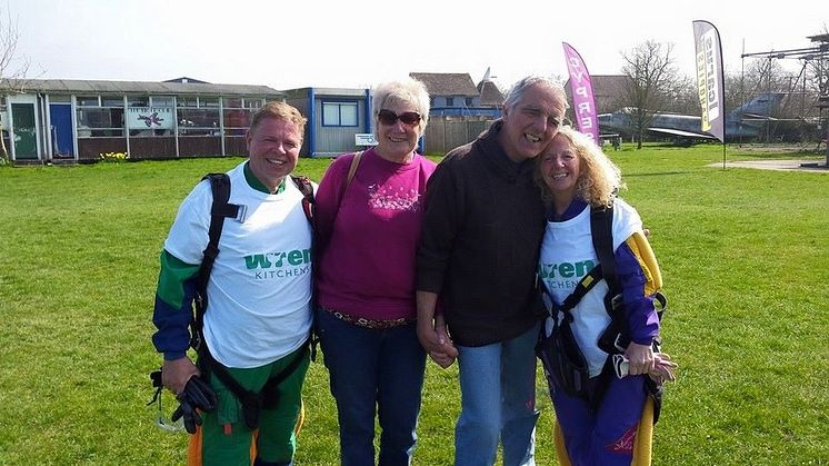 Del and Linda take the ultimate leap for stroke survivor Fred