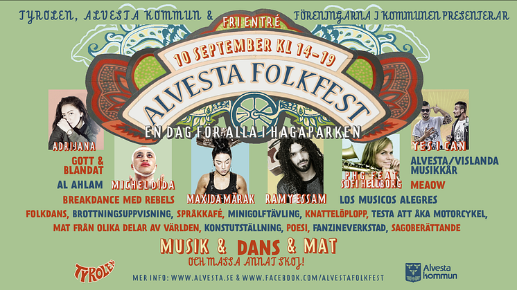 Affisch Alvesta folkfest 2016