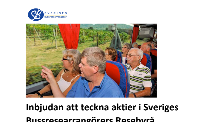 Sveriges första webportal för svenska bussresearrangörer