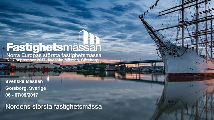 Besök oss på Fastighetsmässan i Göteborg 6-7 september