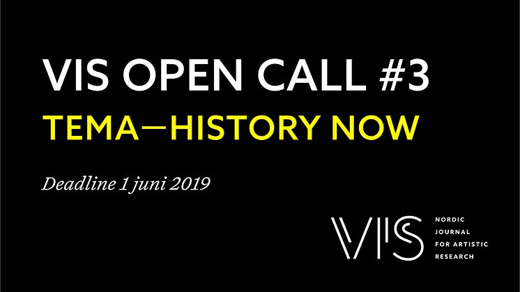 VIS OPEN CALL nummer 3 – deadline 1 juni 2019