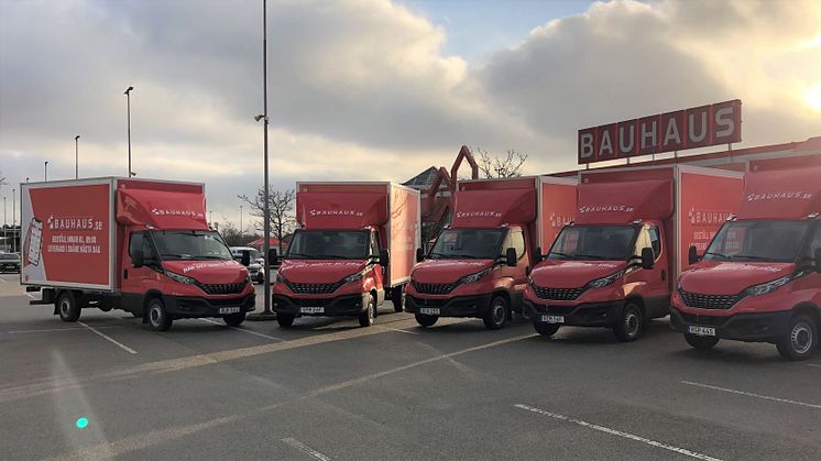 Bauhaus har undertegnet en ordre på seks IVECO Daily for hjemlevering i Stor-Oslo.