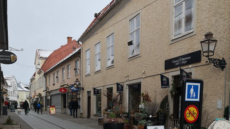 Väl fungerande markvärme på Storgatan i Vadstena. Fotograf Cristoffer Larsson